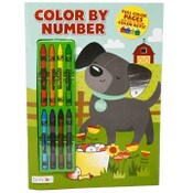 Wholesale - COLOR BY NUMBERS COLORING BOOK WITH CRAYONS C/P 48, UPC: 9781690211136